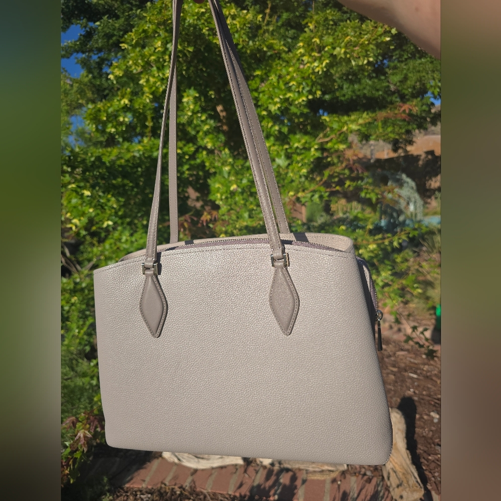 KATE SPADE Light Grey Leather Work Tote